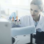 Clinical technologist setting reagents